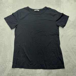 T by Alexander Wang T-Shirt Womens Large Black Crew Neck Short Sleeve Cotton Tee